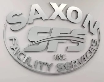 Custom 3D Acrylic Business Logo Sign | Laser Cut Office Decor