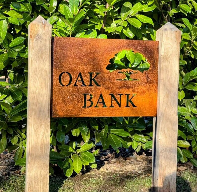 Custom Rusty Metal Sign: Personalized Farm Sign, Rustic Decor - Etsy