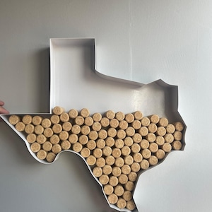 Texas Metal Wine Cork Holder: Modern Home Bar Decor