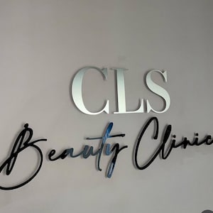Custom Laser Cut Logo Sign: 3D Acrylic & Metal Reception Decor