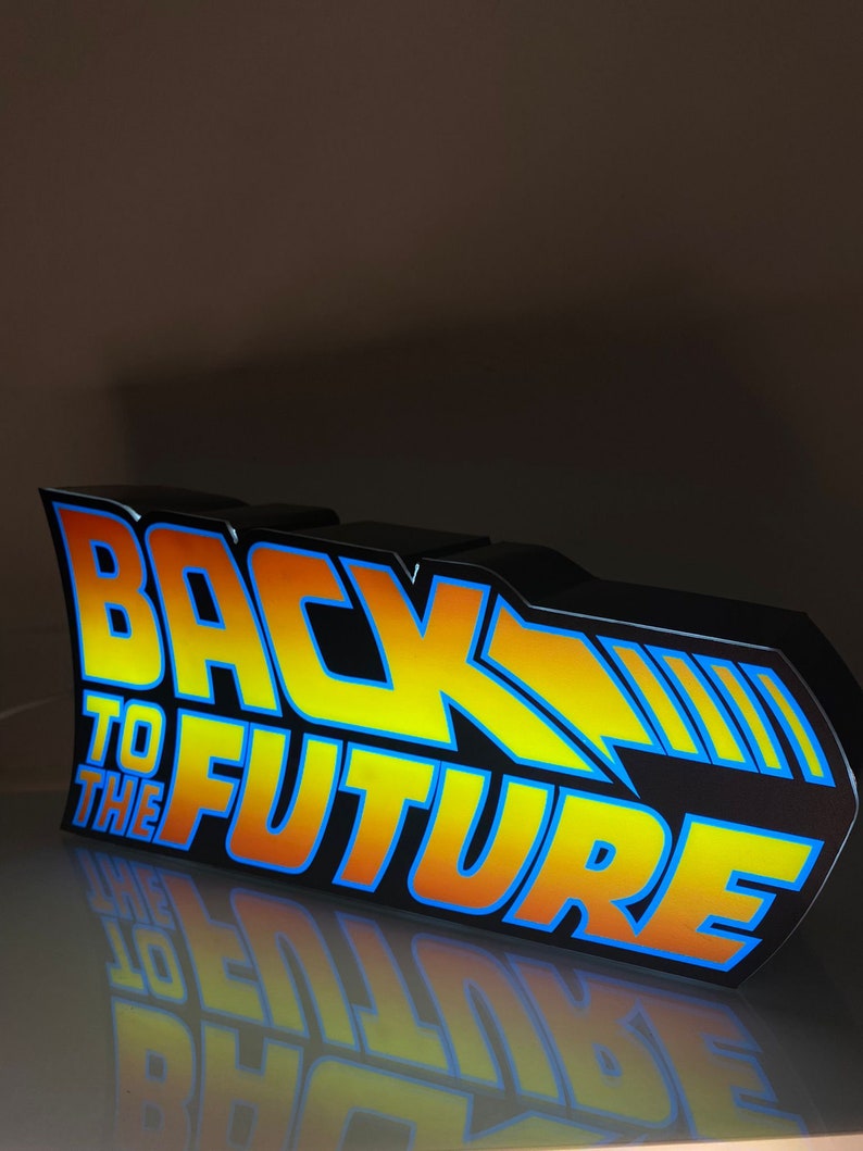 Back to the Future BTTF Logo LED Lightbox Powered by USB Etsy