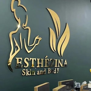 Custom 3D Laser Cut Business Sign: Acrylic & Metal Wall Decor
