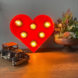 Marquesina de corazón, letrero iluminado, día de San Valentín, regalo, letrero de marquesina de corazón, letra iluminada, letrero de marquesina, letras LED