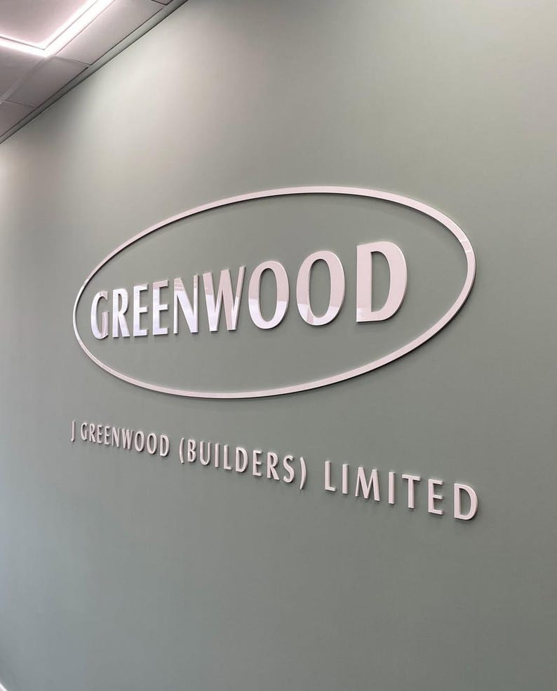 Custom 3D Laser Cut Business Sign - Acrylic Office Logo - Clinic Wall ...