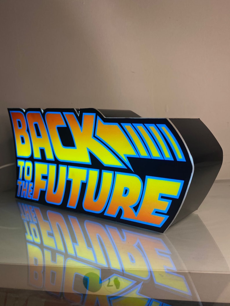 Back to the Future (BTTF) Logo LED Lightbox | USB Powered With Dimming ...