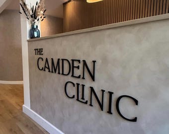 Reception Wall Sign, Business Name Sign, Beauty Salon Sign, Laser Cut Logo