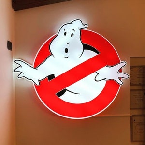 Custom Ghostbusters USB Lightbox – Dimmable LED Home & Game Room Sign