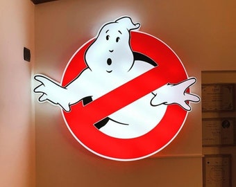 Ghostbusters Logo Lightbox | USB Powered with  | Perfect Decor with your Ectomobile or Ecto-1