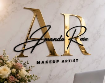 Custom Laser Cut Business Sign, 3D Office Lobby Logo, Personalized Reception Wall Decor