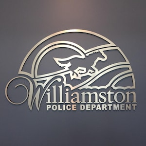 Brushed Metal Logo, Metal Sign,3d Business Sign, Business logo Sign, Office Wall Logo, Custom Laser Cut, Reception Sign, Office Wall Decor