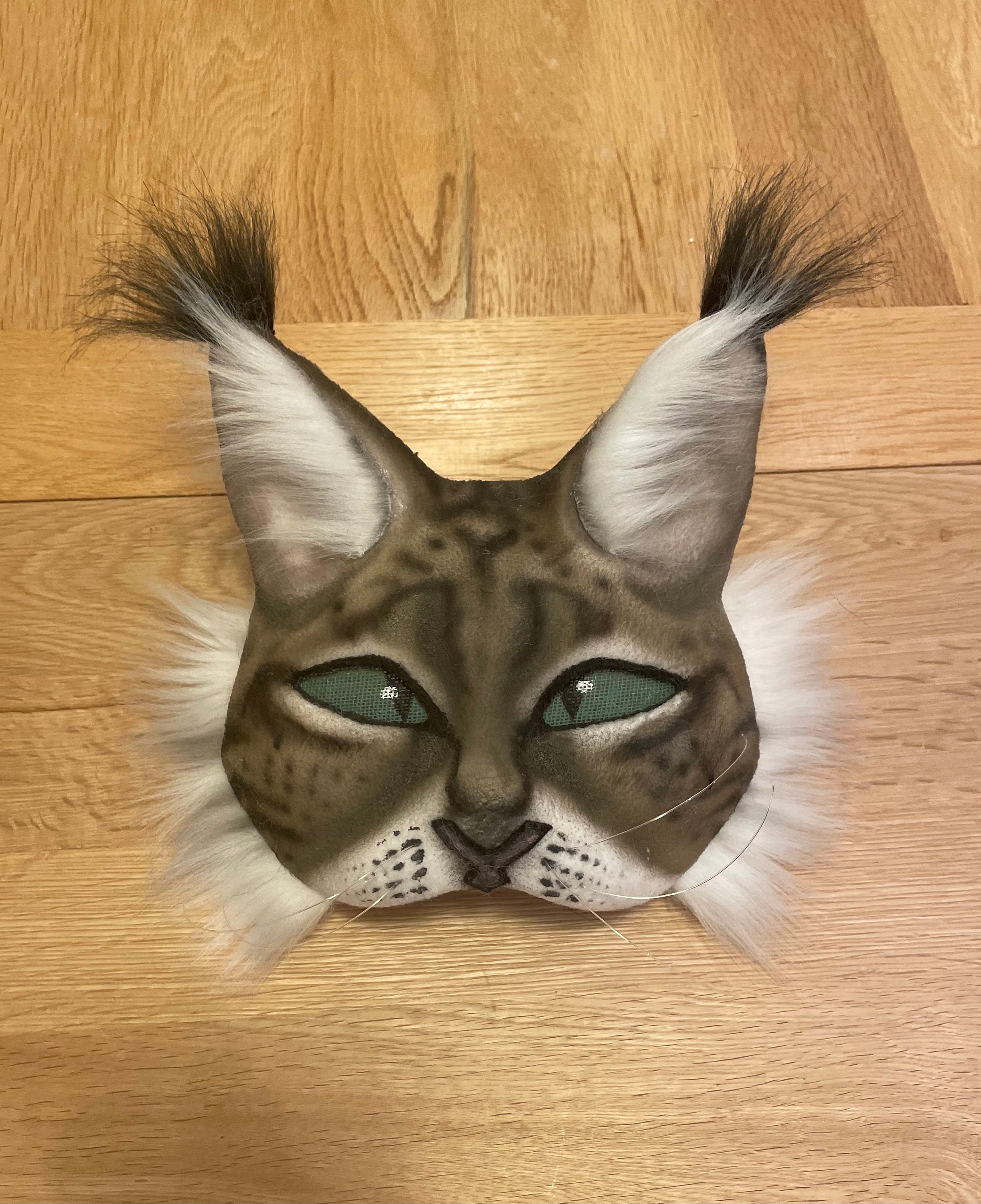 Fluffy Brown Tabby Therian Mask