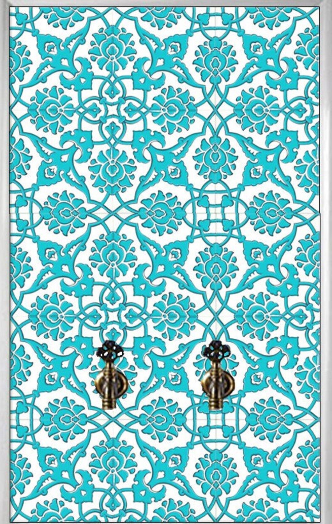 60x100 Cm Turkish Bath Panel,turkish Ottoman Style,iznik Ceramic ,hamam Tiles,wall Decor Tile