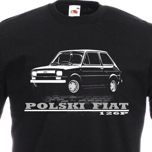 Koszulka dla fanów klasycznych samochodów retro Fiat 126p S - 4XL