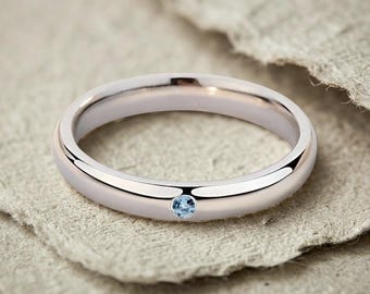 Anillo de anime, anillo de anime único y elegante, anillo de topacio azul para propuesta de matrimonio de anime, regalo para él, regalo para ella, anillo de promesa, anillo delicado, anillo de película de anime