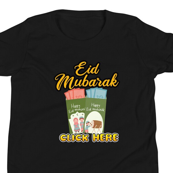 T-shirt exclusif pour les jeunes de l'Aïd Mubarak : célébrez avec style grâce à notre design unique