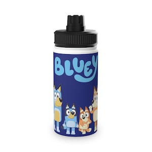 Bluey Stainless Steel Water Bottle, Sports Lid