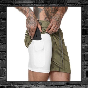 Mens Green Gym Shorts