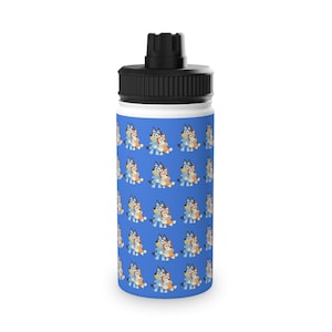 Bluey Stainless Steel Water Bottle, Sports Lid