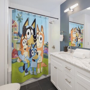 Bluey Shower Curtain - Etsy
