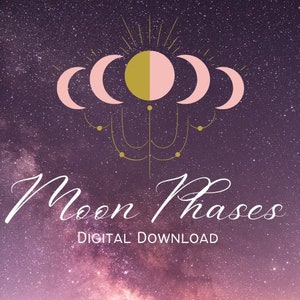 Infografica digitale sulle fasi lunari {Moon Magick} {Download immediato}