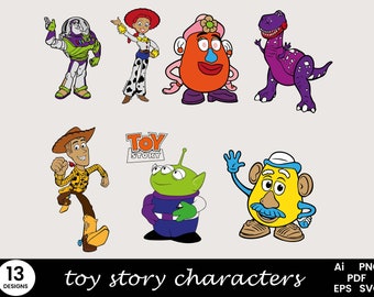 Toy story characters svg, Toy Story svg bundle, Toy Story svg png, Toy Story clipart, Toy Story Characters, svg, png, eps dxf cricut