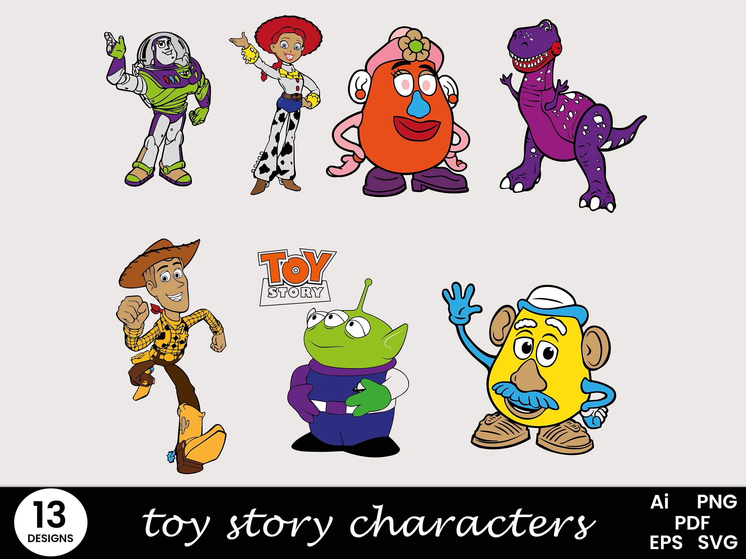 Toy Story Characters Svg, Toy Story Svg Bundle, Toy Story Svg Png, Toy Story Clipart, Toy Story