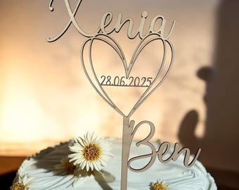 Taarttopper Bruidstaarttopper Bruidstaartaccessoires Bruidstaartdecoratie Houten plug Taartdecoratieplug van hout met naam