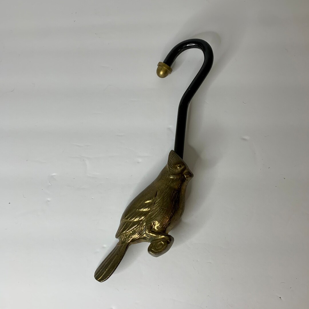 Brass Cardinal Bird Fire Place Damper Chimney Hook Pull Etsy