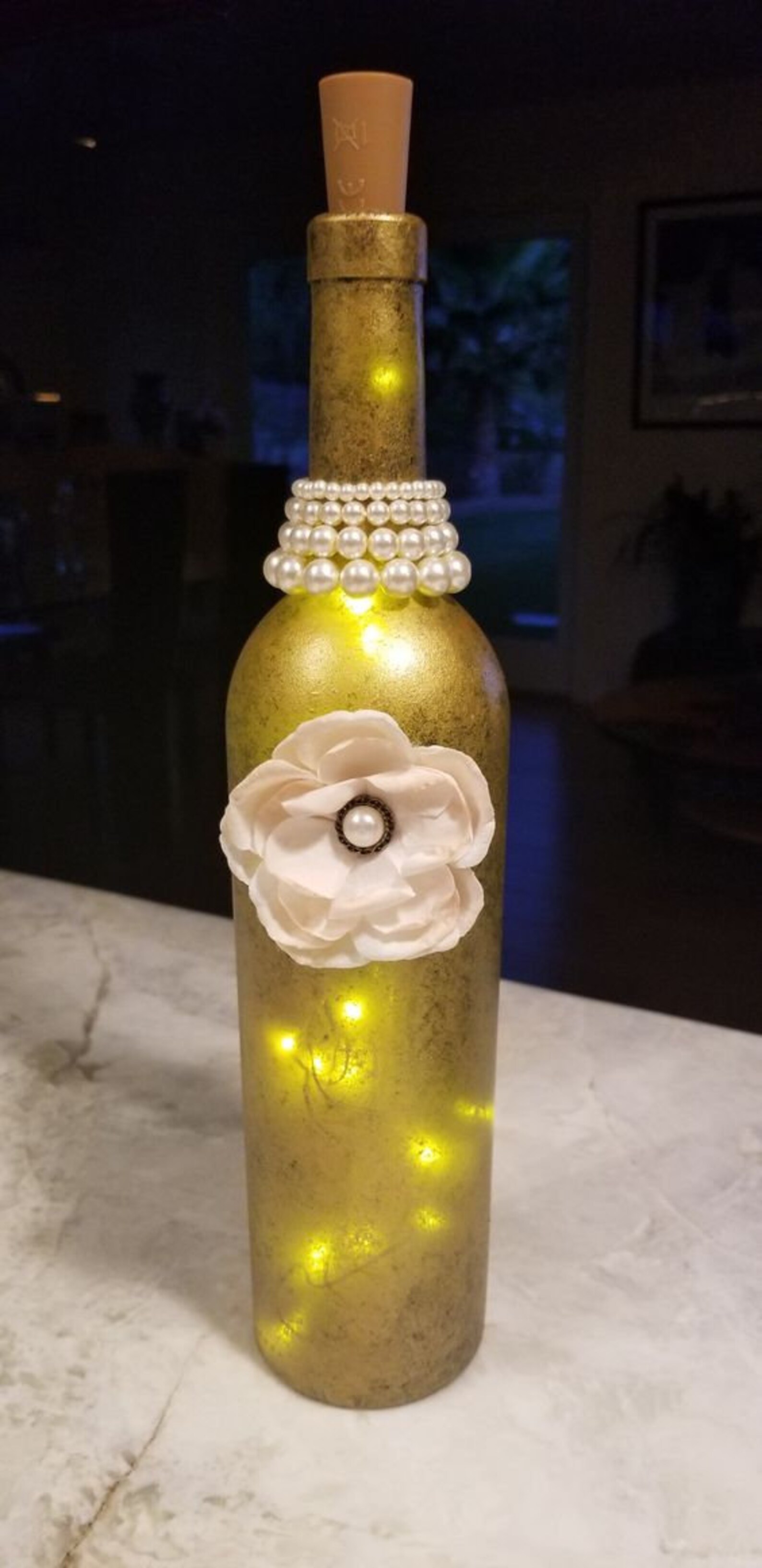 Hand Painted Fairy Lights, Wine Bottle Fairy Lights, Wine Bottle String Lights, DIY Gift Idea