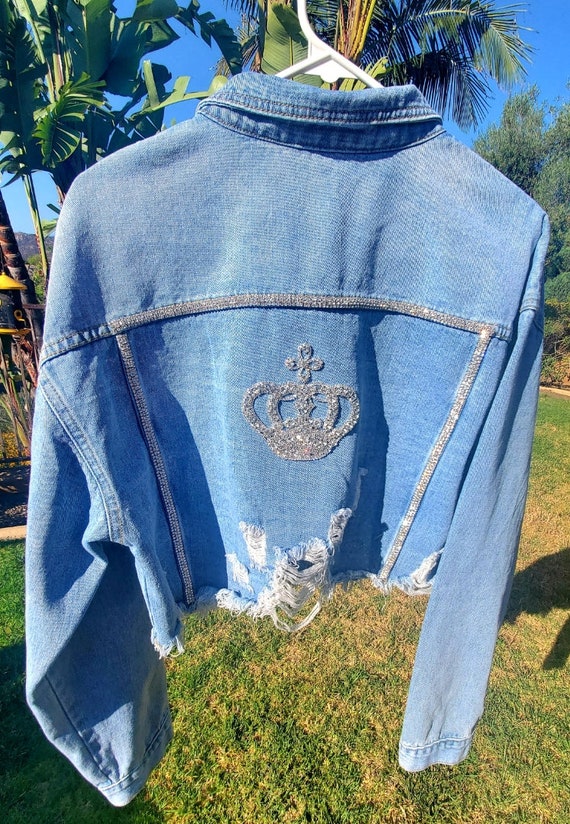 Rhinestone Denim Jackets Embellished Jean Jackets Tassel Jean