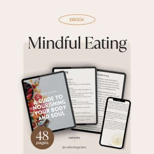 Mindful Eating eBook // Health and Wellness // Fitness and Nutrition // Healthy Eating eBook // Meal Planning // Mindfulness Guide
