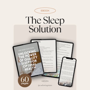 The Sleep Solution // Health and Wellness // Sleep Guide // Self Help eBook // Insomnia Help // Better Sleep