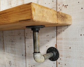 Industrial style plumbing pipe shelf bracket