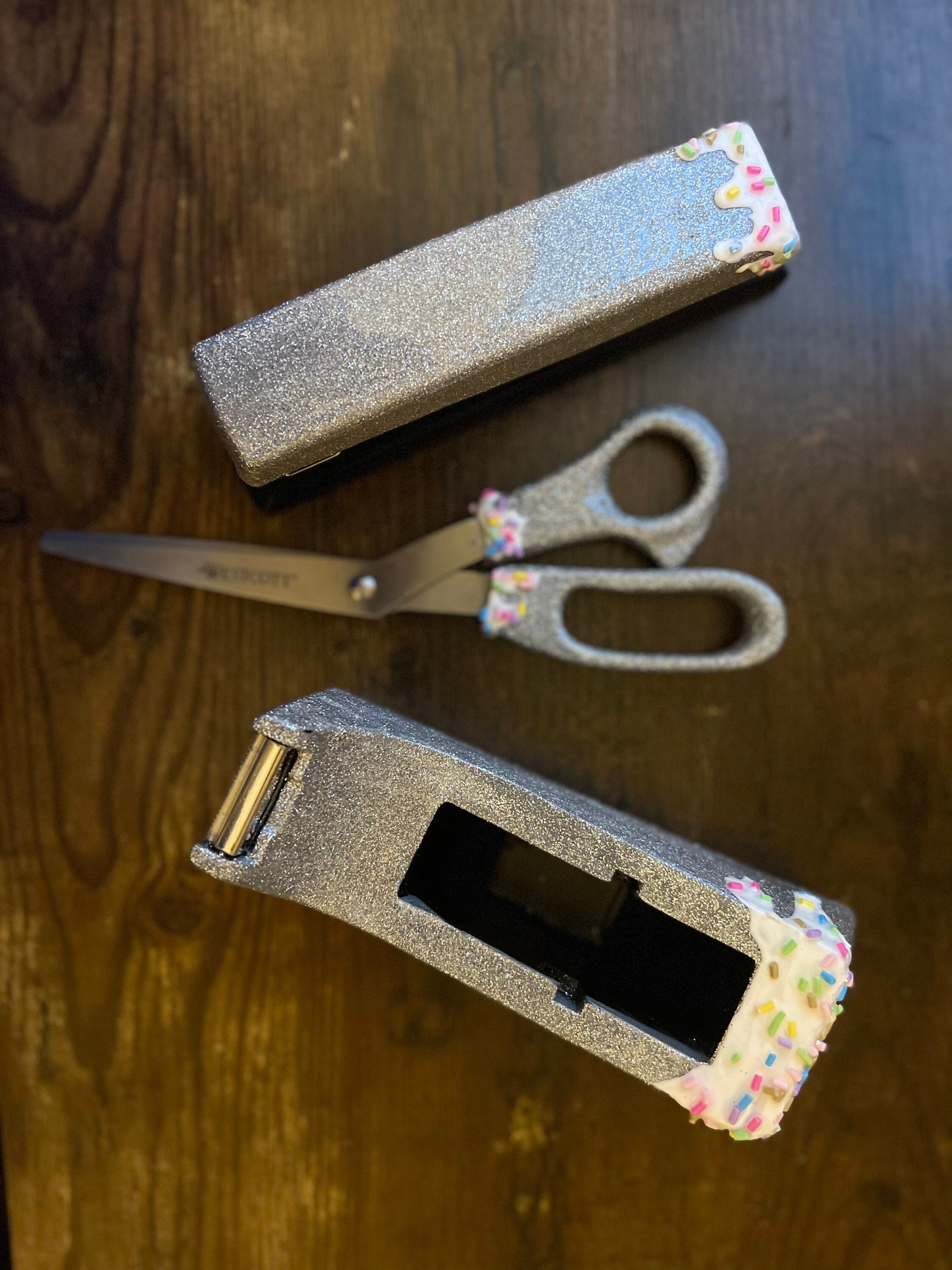 Stapler/tape Dispenser/scissor Set Etsy