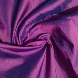 Tela de tafetán de dos tonos de color morado oscuro, tela de tafetán de seda, tela de tafetán para vestidos, tela de tafetán de poliéster por metros