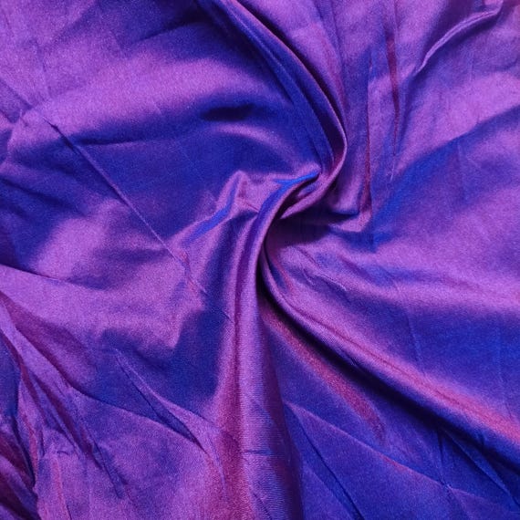 Lila zweifarbiger Taftstoff, Taft Seidenstoff, Taft-Kleiderstoff,  Polyester-Taftstoff, Meterware