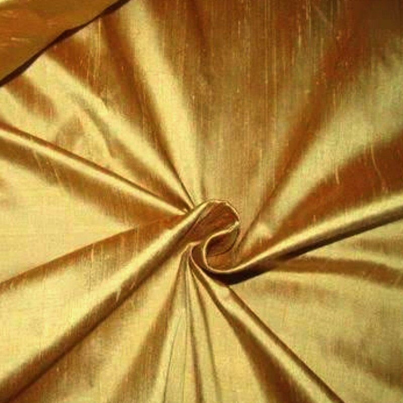 Rich Gold Dupioni Silk Fabric main image 0