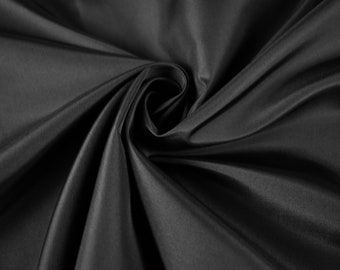 Black Taffeta Fabric, Taffeta Silk Fabric, Taffeta Gown Fabric, Polyester Taffeta Fabric By The Yards