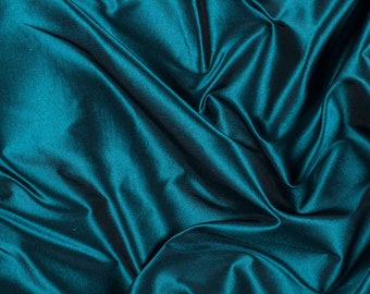 Teal Taffeta Fabric, Taffeta Silk Fabric, Taffeta Gown Fabric, Polyester Taffeta Fabric By The Yards