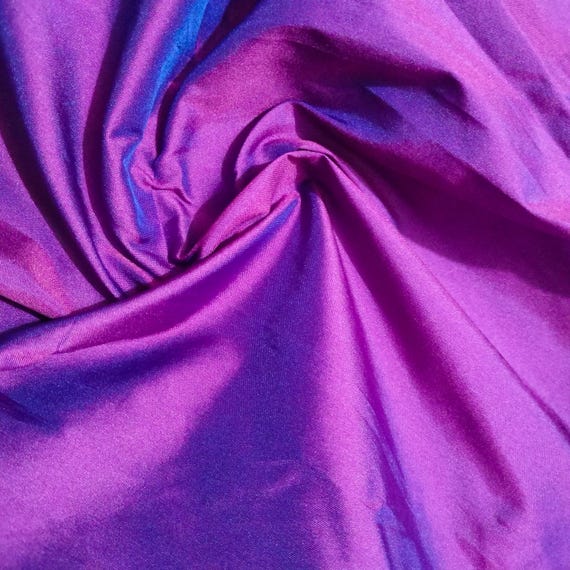 Lila zweifarbiger Taftstoff, Taft Seidenstoff, Taft-Kleiderstoff,  Polyester-Taftstoff, Meterware