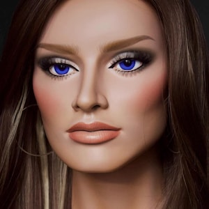 Realistic Mannequin Head Display