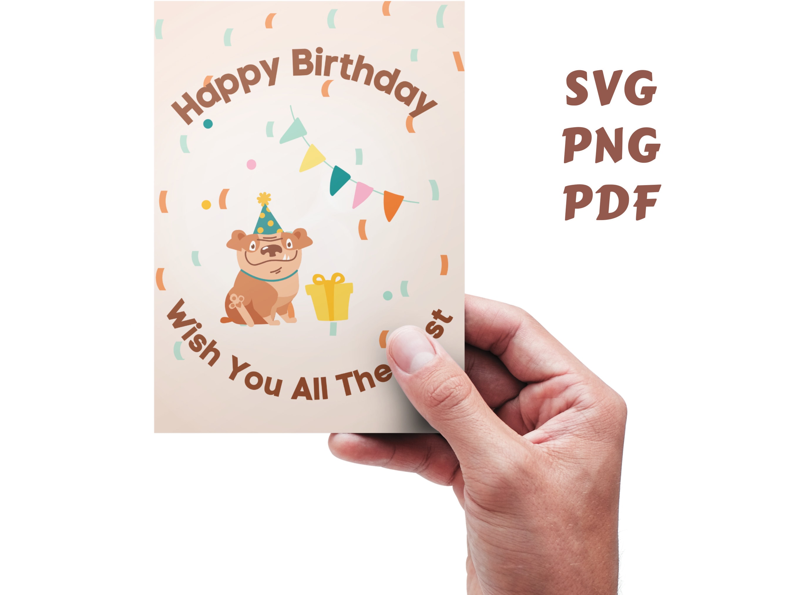 Digital Birthday Card | CUTE DOG Birthday Card | Instant Download ...