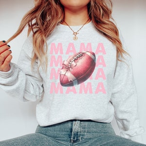 Trendy Football Mom Sweatshirt,  Coquette Mama Sweatshirt, Gift For Football Mom, Sports Mom Shirts, Cute Fall Sweatshirts, Gift For Her
