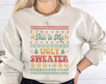 Retro Christmas Sweatshirt, Ugly Christmas Sweater, Funny Christmas Sweatshirt Vintage Christmas Matching Family Christmas Shirts Xmas Gifts