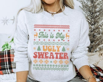 Retro Christmas Sweatshirt, Ugly Christmas Sweater, Funny Christmas Sweatshirt Vintage Christmas Matching Family Christmas Shirts Xmas Gifts