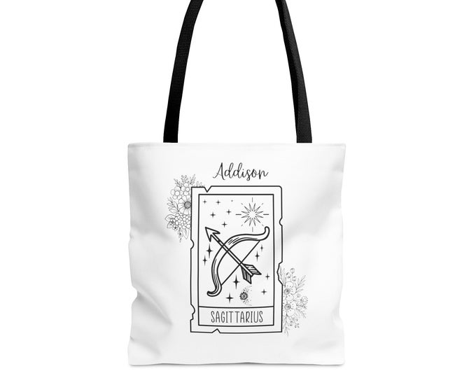 Personalized Tote Bag Custom Zodiac Gifts For Her Zodiac Sign Tote Bag Astrology Gifts Celestial Christmas Gift for Women Witchy Aesthetic