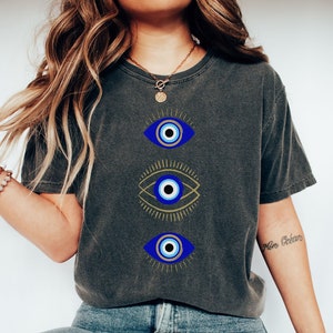 Comfort Colors Shirt Evil Eye Shirt Turc Evil Eye Vêtements Chemise Positive Evil Eye Mystique Tee Chemise Spirituelle Cadeau Esthétique Pour Elle