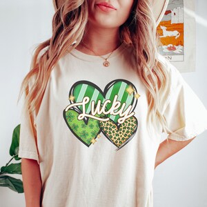 Comfort Colors Lucky St Patricks Day Shirt, Retro St. Patrick&#39;s Day T-Shirt, St. Patty&#39;s Lucky Shirt, Happy St Pattys Drinking Tee Irish
