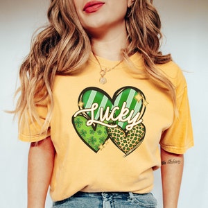 Comfort Colors Lucky St Patricks Day Shirt, Retro St. Patrick&#39;s Day T-Shirt, St. Patty&#39;s Lucky Shirt, Happy St Pattys Drinking Tee Irish