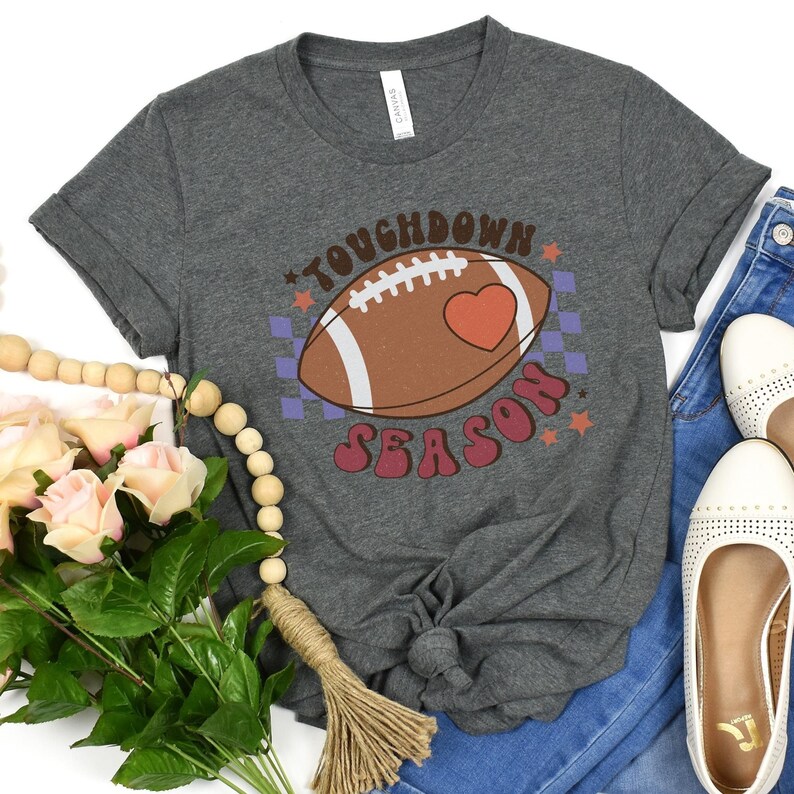 Retro Football Shirt Game Day Shirt Touchdown Season Tshirt Etsy